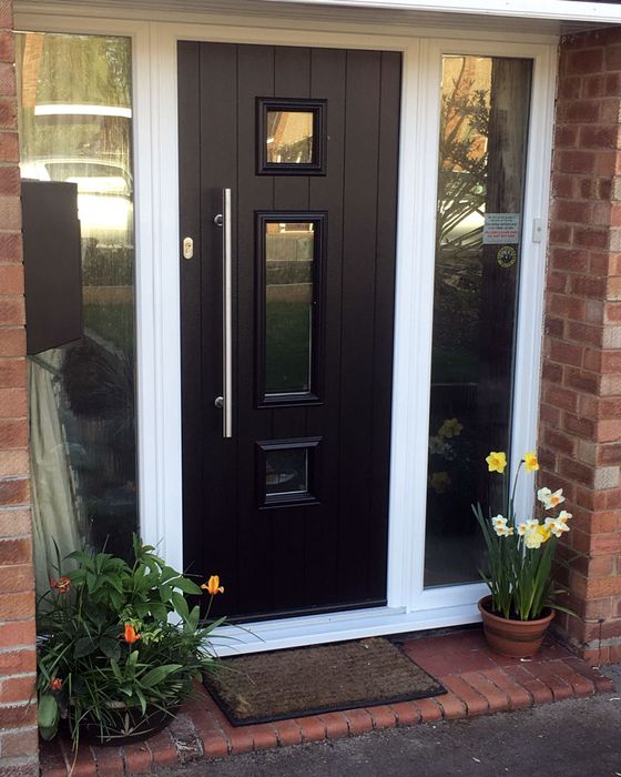 Black Genoa composite door